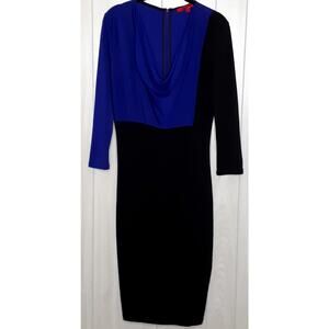 Narciso Rodriguez Black Long Sleeve Color Block Dress Size Small